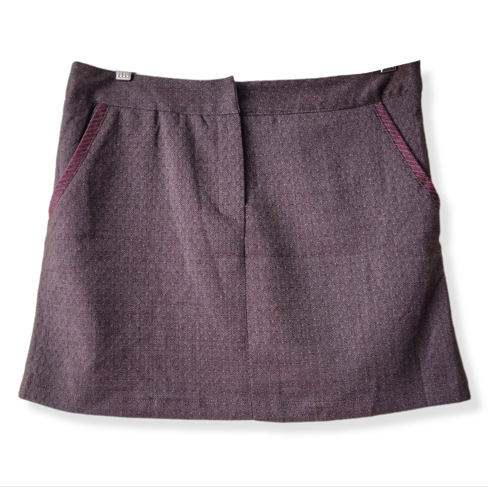 BUFFALO David Bitton USA Made Brown and Pink Tweed Mini Skirt Size S